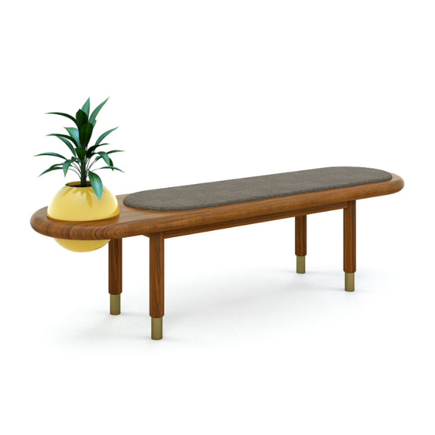 Pebble Bench (with pot)